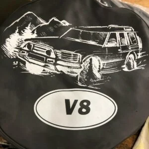 Land Rover V8 Discovery Wheel Cover Grey & White