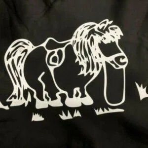 Shetland Pony Wheel Cover Black & White