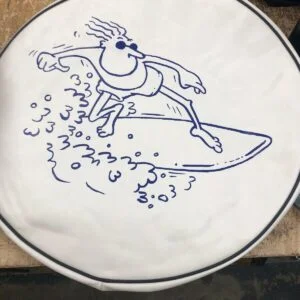 Surf Dude Wheel Cover Blue & White