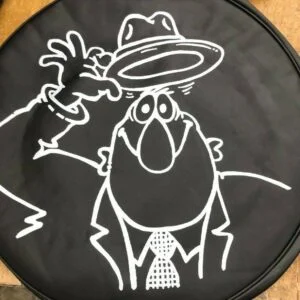 Top Hat Man Wheel Cover Black & White