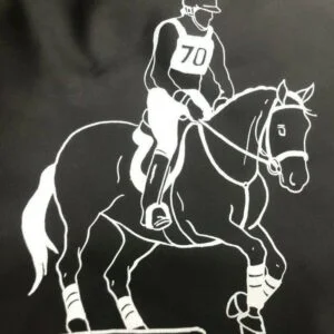 Cross-country horse-riding Wheel Cover Black & White