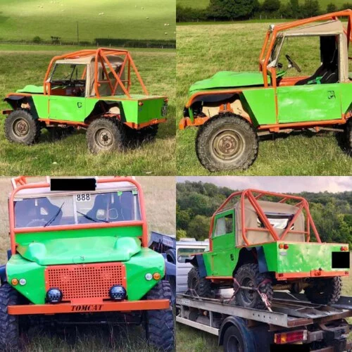 80” Tomcat – Sand canvas truck cab hood